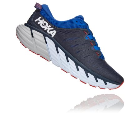 Hoka Gaviota 3 Ženske Road Tekaški Čevlji Črna / Modra SI-837651K